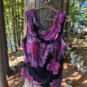 Vintage Cache Beaded Top L